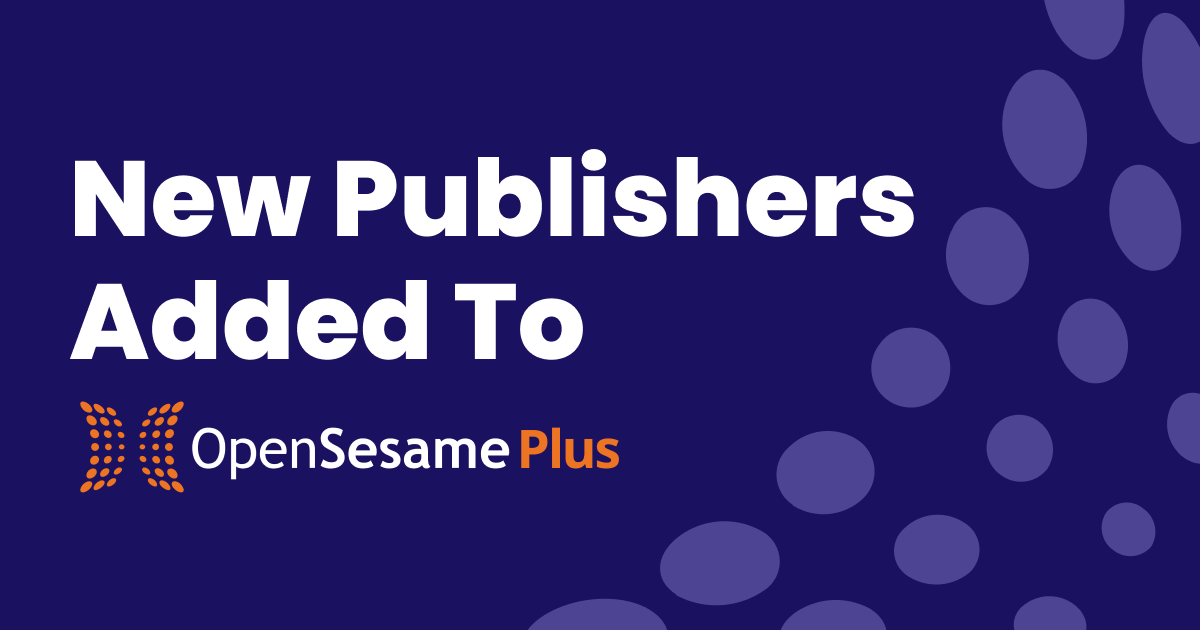 April 2022 OpenSesame Plus Publishers