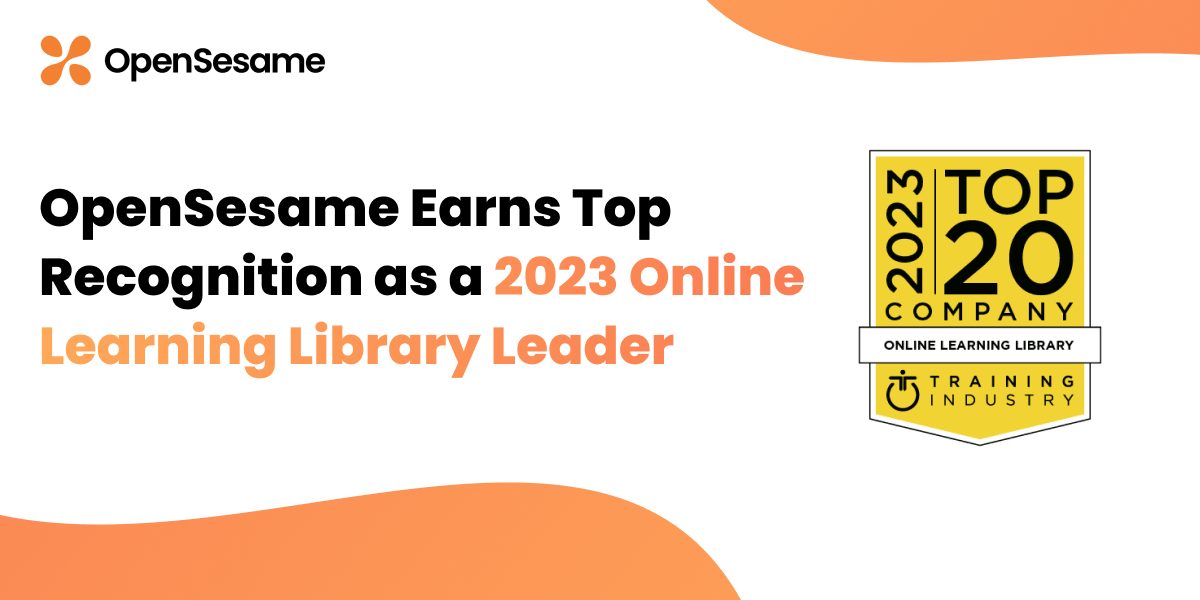 OpenSesame Earns Top Recognition as a 2023 Online Learning Library Leader